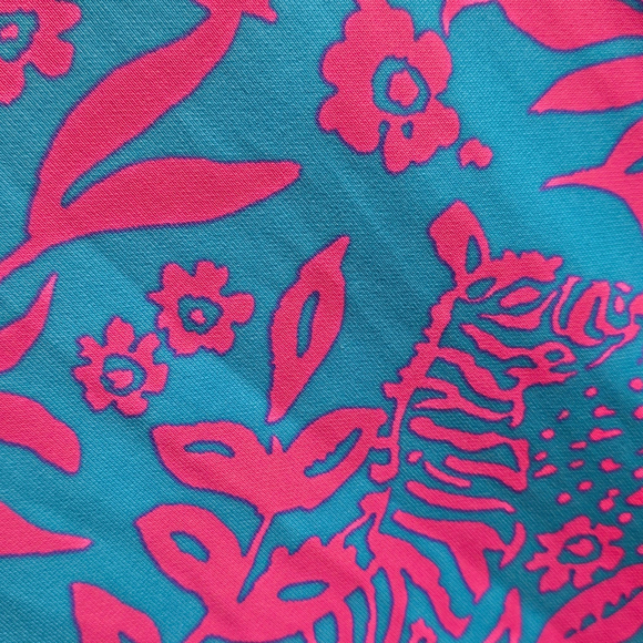 Lilly Pulitzer Braedyn UPF 50+ Midi Dress Large NWT Aura Pink Leaf an Impression - Picture 4 of 11